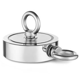 Magnet Fishing Kit, 1400 LBS/635 Kg Double-Sided Pulling Force Magnet Fishing Kit, Rare Earth Neodymium Magnetic Fishing Kit Includes Grappling H