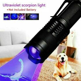 3Modes Mini Portable UV Ultra Violet LED Flashlight Purple Blacklight Torch Lamp Light (Quantity: 1 pc)